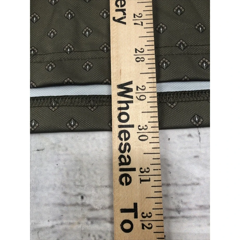 Straight Down Shirt M Performance Polo Golf All Over Print -Olive Green - Picture 6 of 12